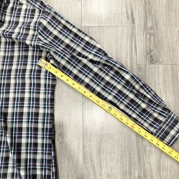 Peter Millar Crown Mens L Long Sleeve Button Down Plaid Shirt 100% Cotton‎ - Picture 5 of 6